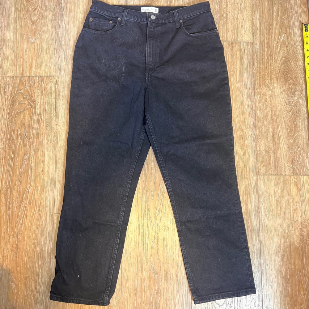 Abercrombie & Fitch Black Straight Leg Jeans